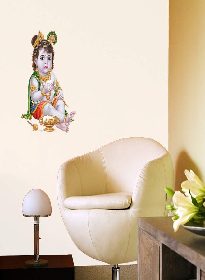 Rangoli Baby Krishna Modern Art 73 Vinyl Large Wall Sticker- 50 or 70 cm Pack of 2 - Image 4